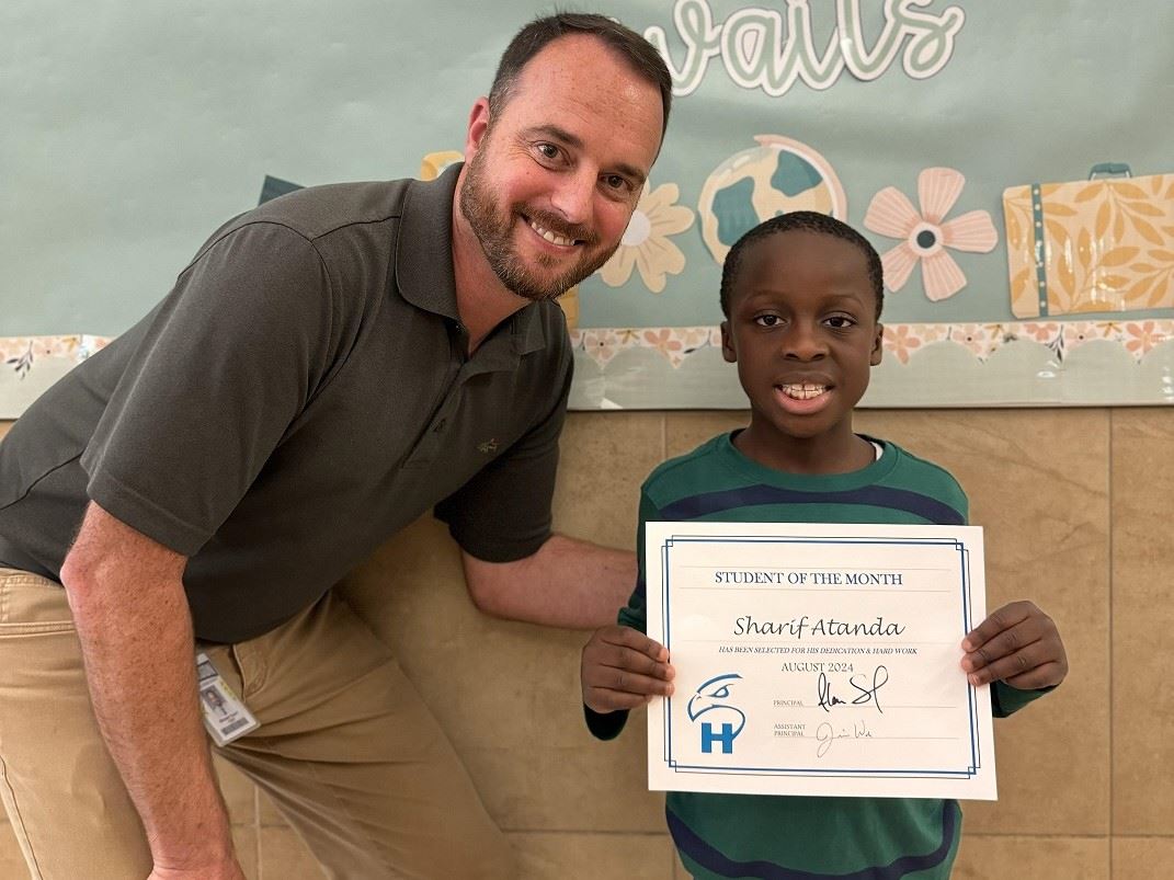  Photo of August 2024 Hajek Student of the Month